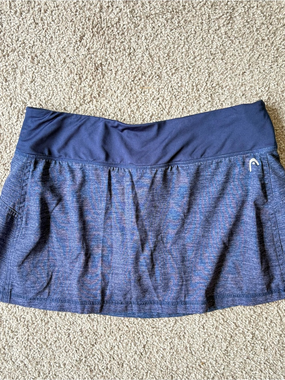 HEAD Athletic Tennis Skort Skirt with Built-In Shorts | Blue | Medium